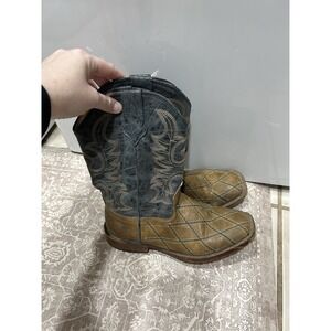 Roper Big Kids Size 4 Cross Cut Kids Cowboy Boots - Tan